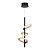 PENDENTE GINGA ROSE GOLD E PRETO (D)23.5CM (A)52CM  2 X 4,3W + 3 X 6,1W 3000K 825LM - Imagem 1