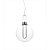 PENDENTE GHIANDA CROMADO E TRANSP (D)30CM (A)46.5CM  1X3W 3000K 300LM - Imagem 1