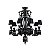 LUSTRE GALLERY CROMADO E PRETO (D)85CM (A)96CM  8XE14 320W - Imagem 1