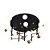 PLAFON FUXICO DOURADO E PRETO E BRANCO (D)58CM (A)30CM  15X3W 3000K 2250LM - Imagem 1