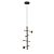 PENDENTE FUXICO DOURADO E PRETO E BRANCO (D)32CM (A)45CM  4X3W 3000K 600LM - Imagem 1