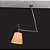 PENDENTE FUOCCO CROMADO E BRANCO (C)25CM (L)88CM (A)114CM  1XE27 40W - Imagem 1