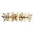 ARANDELA FLORA DOURADO E TRANSP (C)53CM (L)23CM (A)18CM  6XG4 18W - Imagem 1