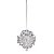 PENDENTE FIORE CROMADO E AMBAR (D)26CM (A)24CM  1XG9 40W - Imagem 1