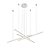 PENDENTE FATO BRANCO (C)120CM (L)120CM (A)4CM  4X15W 3000K 3210LM - Imagem 1