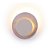 ARANDELA ECLIPSE SAND GOLD E BRANCO (D)16CM (A)6CM  1X4W 2700K 200LM - Imagem 1