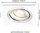 SPOT DE EMBUTIR ECCO BRANCO (C)7.5CM (L)7.5CM (A)3CM  1XGU10 MR11 - Imagem 2