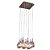 PENDENTE DROP CROMADO E TRANSP (C)31CM (L)31CM (A)21CM  9XG4 180W - Imagem 1
