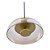 PENDENTE DISKO DOURADO E AMBAR (D)23CM (A)10CM  1X8W 3000K 400LM - Imagem 1