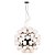 PENDENTE DIO CROMADO   (D)80CM (A)75CM  60XE27 420W - Imagem 1