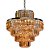 LUSTRE DIJON CROMADO E AMBAR (D)70CM (A)60CM  15XE14 600W - Imagem 1