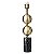 BASE PARA ABAJUR DI BRONZE E PRETO (D)10CM (A)50CM  1XE27 40W - Imagem 1