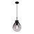 PENDENTE CAJU PRETO E CROMADO (D)23CM (A)30CM  1XE14 40W - Imagem 1