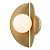 ARANDELA CACAU DOURADO E BRANCO (C)14CM (L)15CM (A)25CM  1XG9 25W - Imagem 1