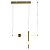 PENDENTE BOSSA NOVA DOURADO E BRANCO (D)12CM (L)90CM (A)60CM  20W + 7W 3000K 1350LM - Imagem 1