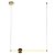 PENDENTE BOSSA NOVA DOURADO E BRANCO (D)12CM (A)90CM  1X20W 3000K 1000LM - Imagem 1