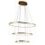 PENDENTE BIRDIE OVAL DOURADO (D)80CM (L)50CM (A)42CM  1X39W 3000K - Imagem 1