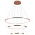PENDENTE BIRDIE ROSE GOLD E BRANCO (D)80 + 60 + 40CM (A)42CM  17W + 13W + 9W 3200K 3120LM - Imagem 1