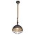 PENDENTE UFFICIO METAL E VIDRO D 30CM X 29,5CM  1 X A60 40W 127V / 220V PRATA ENVELHECIDA - Imagem 1