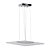 PENDENTE  METAL D 60CM X 5CM  1 X LED 10W 127V / 220V BRANCO E PRATA - Imagem 1
