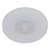 PLAFON  METAL E VIDRO D 26CM X 5,5CM  1 X LED 6,6W 127V / 220V ESCOVADO E BRANCO - Imagem 1