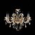 LUSTRE GALLERY D 74CM X 62CM  8XE14 127V / 220V CHAMPAGNE E CROMADO - Imagem 1
