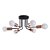 PLAFON NYURON D 48CM X 19CM  6 X E27 40W COBRE E PRETO - Imagem 1
