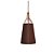 PENDENTE LAN D 23CM X 48CM  1XE27 127V / 220V COBRE E MARROM - Imagem 1