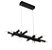 PENDENTE ARPOADOR PRETO  E TRANSP (C)37CM (L)80CM (A)15.2CM  14X3W 3000K 2520LM - Imagem 1