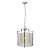 PENDENTE  METAL E TECIDO D 40CM X 30CM  1XE27 127V / 220V CROMADO E BEGE - Imagem 1