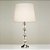 BASE PARA ABAJUR CRILY D 15CM X 60CM  1XE27 127V / 220V CROMADO E TRANSP - Imagem 1