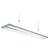 PENDENTE KALHA 13,5CM X 59,5CM X 3CM  2XT8 127V BRANCO E PRATA - Imagem 1