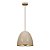 PENDENTE MEZZA D 30CM X 32CM  1XE27 127V / 220V BRANCO - Imagem 1