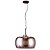 PENDENTE NOBU D 40CM X 31CM  1 X A60 40W PRETO / DOURADO E FUME - Imagem 1