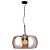 PENDENTE NOBU D 50CM X 31CM  1 X A60 40W PRETO / DOURADO E AMBAR - Imagem 1
