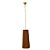 PENDENTE PANNA D 23CM X 51CM  1XE27 127V / 220V MARROM - Imagem 1