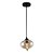 PENDENTE HANOI D 20CM X 20,5CM  1XG9 127V / 220V PRETO E AMBAR - Imagem 1