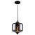 PENDENTE HANOI D 18CM X 21,5CM  1XG9 127V / 220V PRETO E FUME - Imagem 1