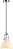 PENDENTE BAR D 14CM X 22CM  1XG9 127V / 220V BRANCO E CROMADO - Imagem 1