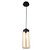 PENDENTE SHADE D 13CM X 29CM  1XE27 127V / 220V PRETO E AMBAR - Imagem 1