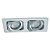 SPOT DE EMBUTIR MONET 13CM X 24CM X 2,5CM  2XE27 127V / 220V BRANCO - Imagem 1