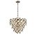 PENDENTE ARCHE D 67CM X 58CM  8XE14 127V / 220V DOURADO E TRANSP - Imagem 1