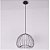 PENDENTE LAMP D 50CM X 41CM  1XG9 127V / 220V PRETO E BRANCO - Imagem 1