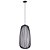 PENDENTE ARAL PRETO   (D)33CM (A)70CM  2X4W 3000K 900LM - Imagem 1