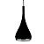 PENDENTE KON D 20CM X 51CM  1XE27 127V / 220V PRETO - Imagem 1