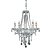 LUSTRE ANJOU CROMADO E TRANSP (D)58CM (A)635CM  5XE14 200W - Imagem 1