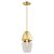 PENDENTE SEI D 15CM X 31CM  1XE27 127V / 220V DOURADO E TRANSP - Imagem 1