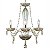 LUSTRE ANJOU D 42CM X 54CM  3XE14 127V / 220V CROMADO E CHAMPAGNE - Imagem 1