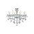LUSTRE PRINCESS D 61CM X 63CM  8XE14 127V / 220V CROMADO E TRANSP - Imagem 1