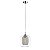 PENDENTE LAMPAR D 20CM X 29CM  1XE27 127V / 220V CROMADO E TRANSP - Imagem 1
